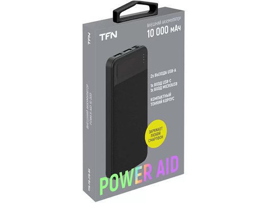 Внешний аккумулятор TFN 10000mAh PowerAid black TFN-PB-278-BK